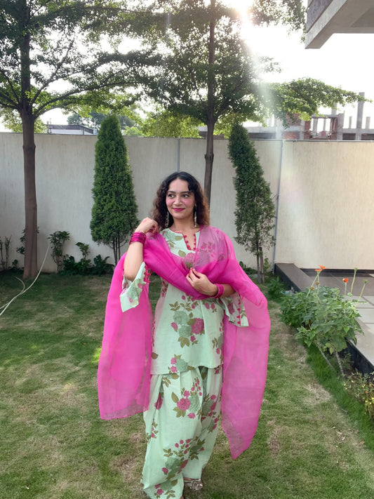 LILY green cotton farshi set.