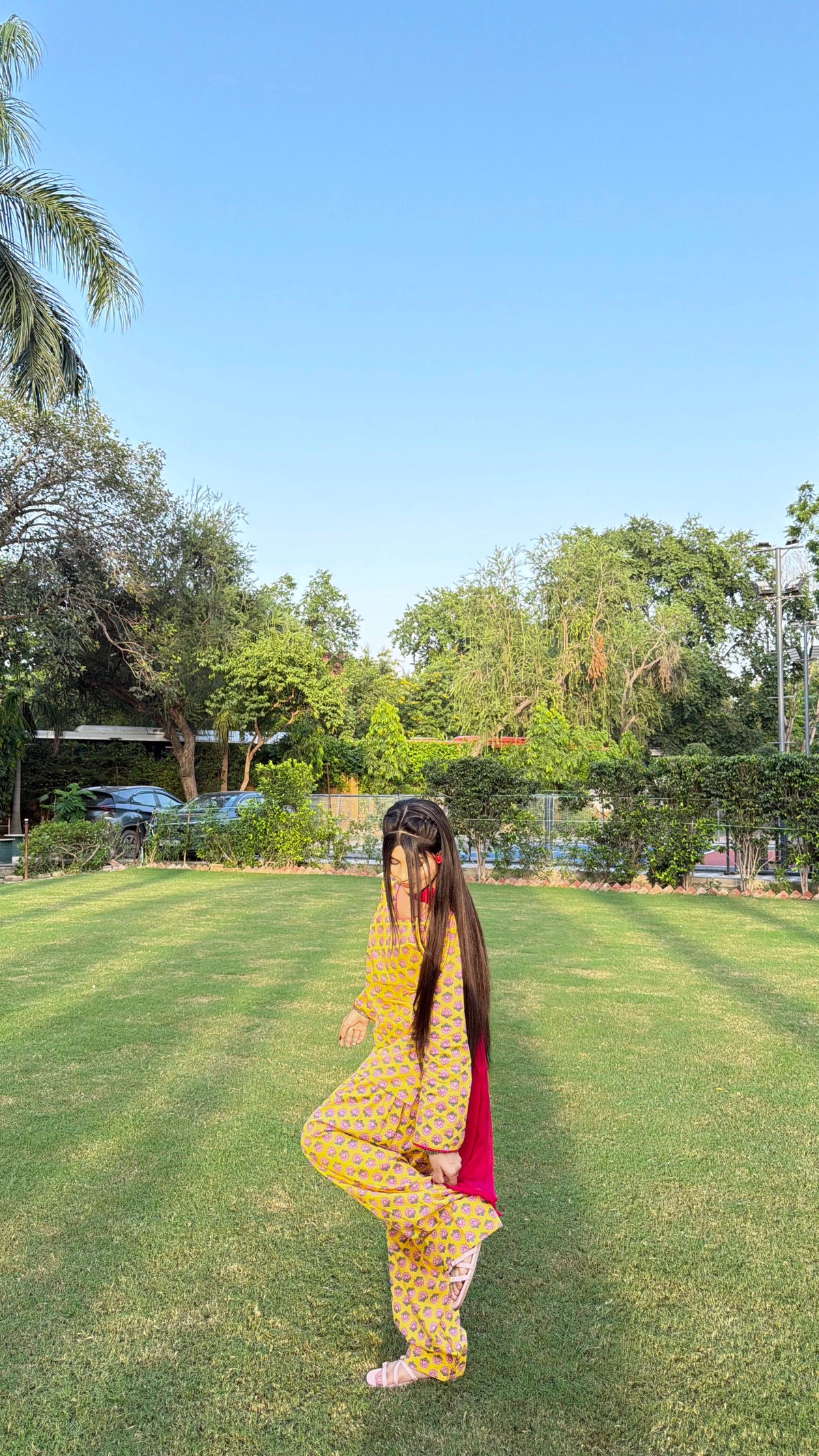 Marigold cotton farshi set