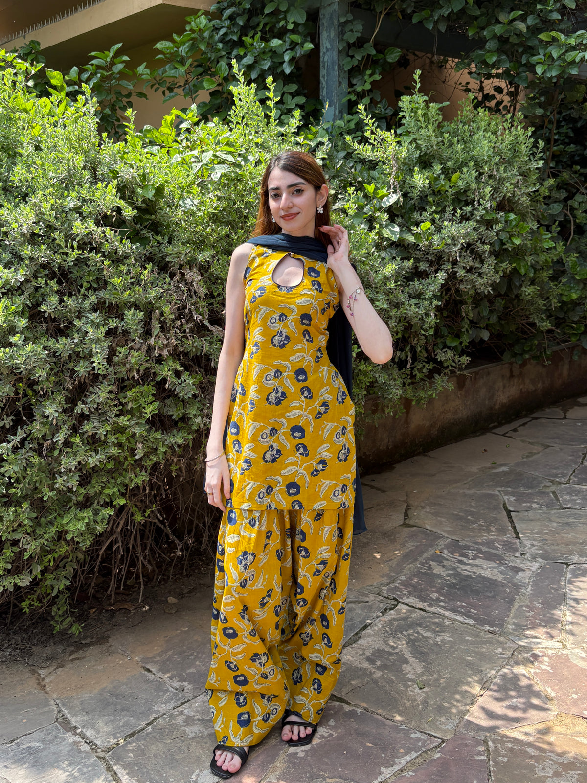 Sunflower Cotton Farshi set.