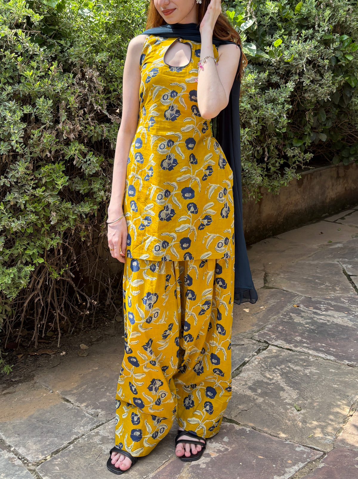 Sunflower Cotton Farshi set.