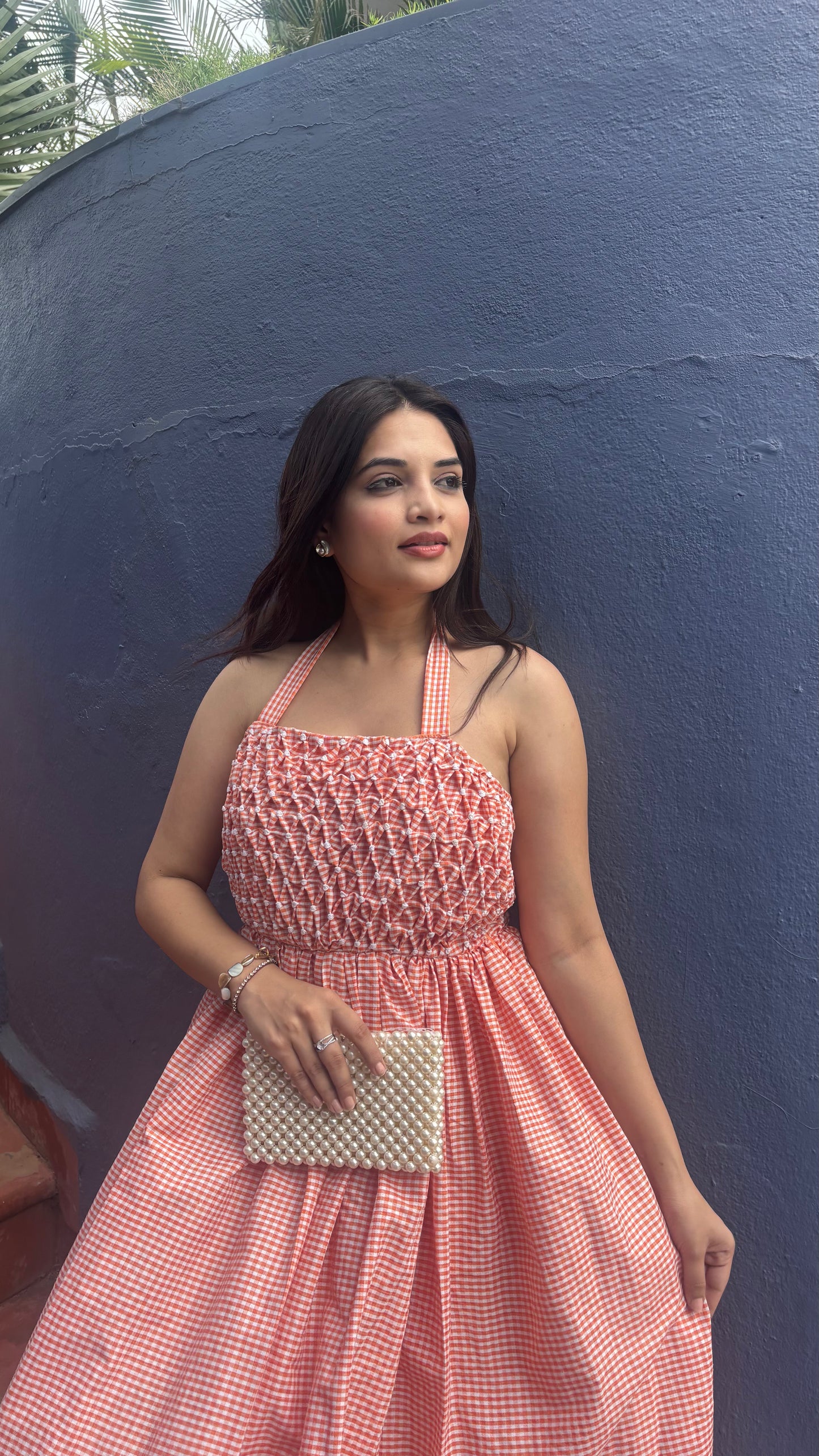 Smocked Gingham Dress