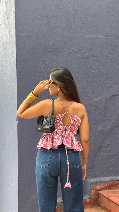 Pink Floral Top