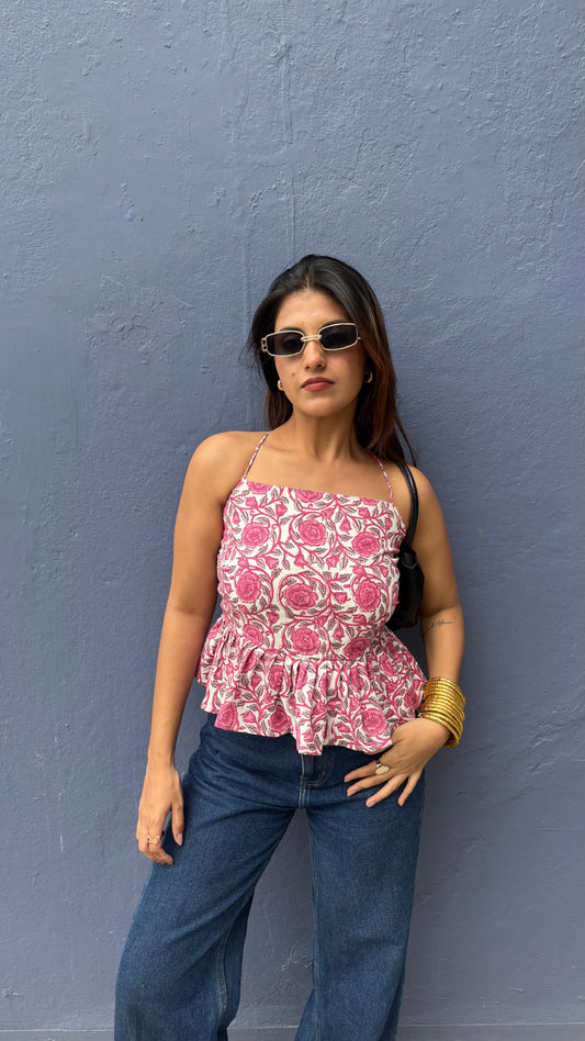 Pink Floral Top