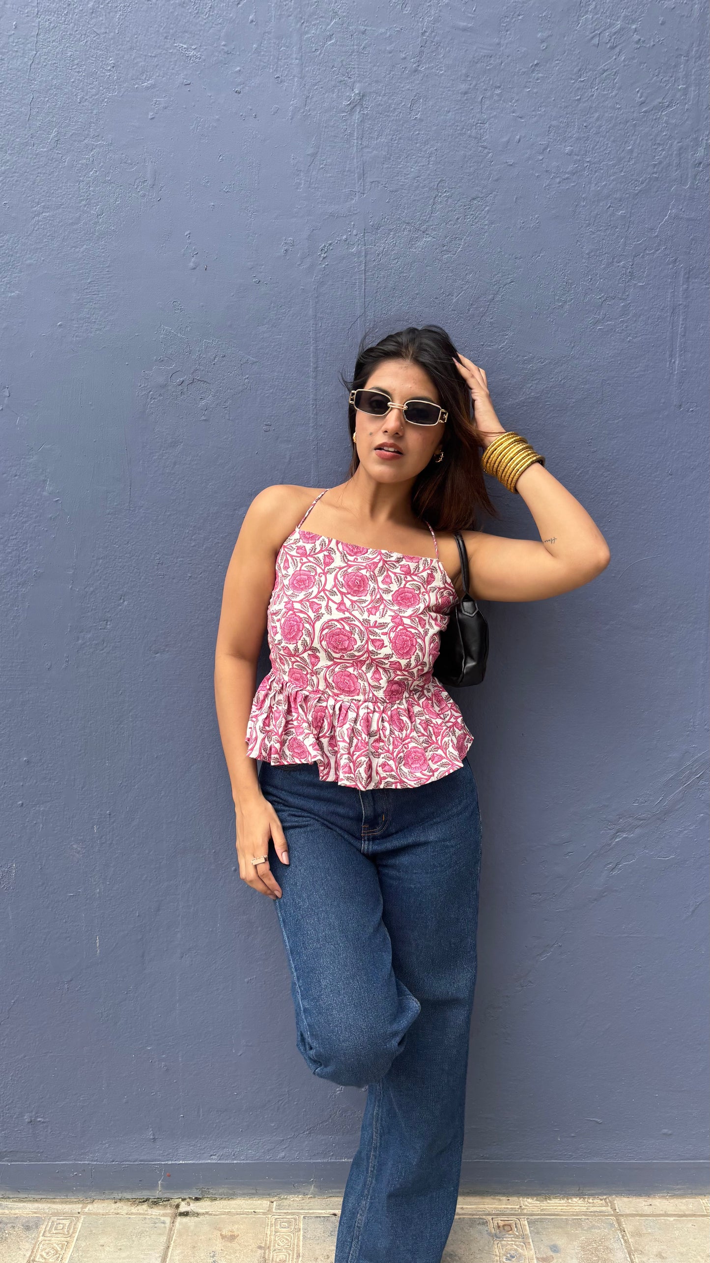 Pink Floral Top