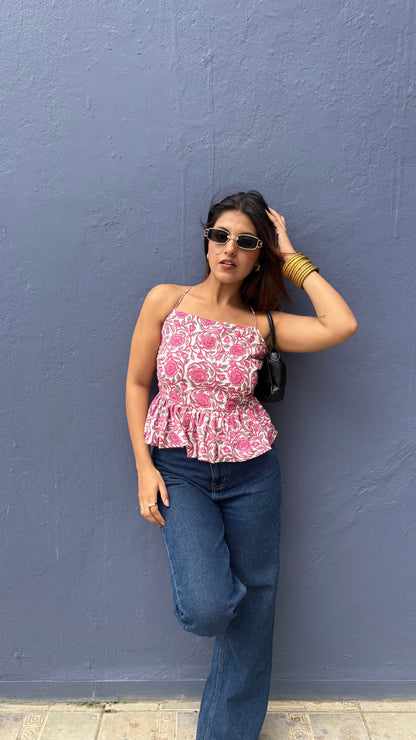 Pink Floral Top