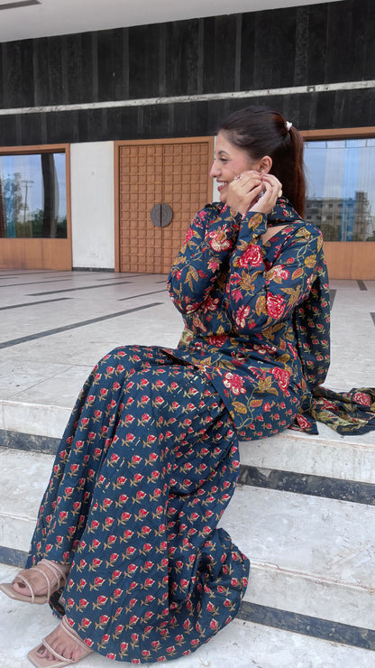 Blue Sharara Set