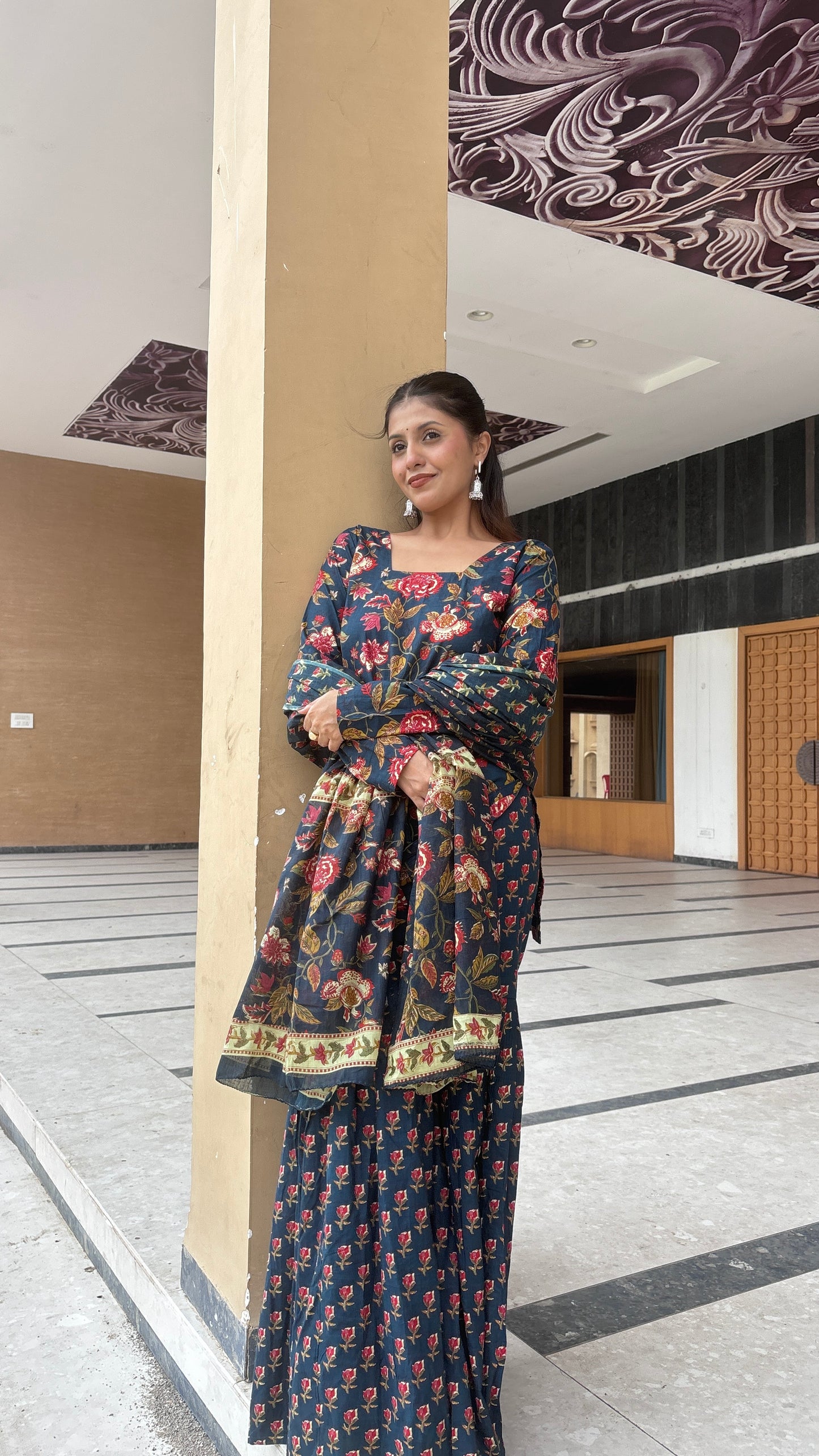 Blue Sharara Set