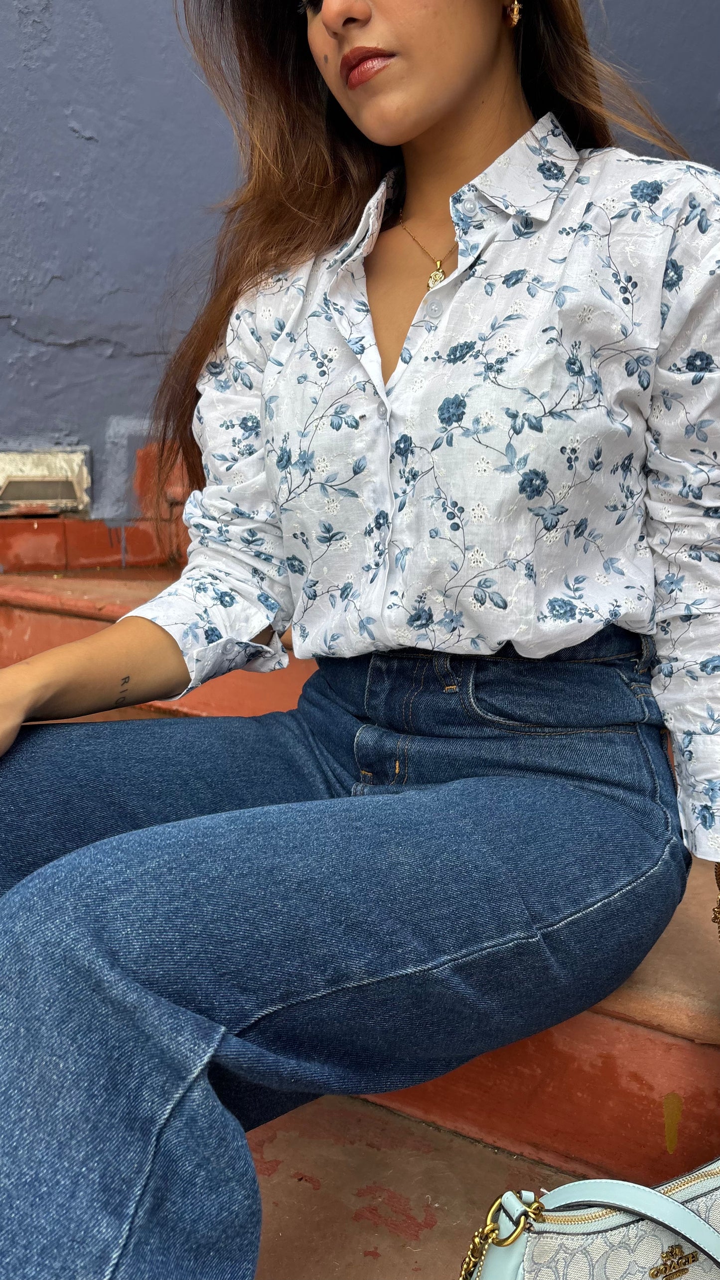 White Embroidered Shirt