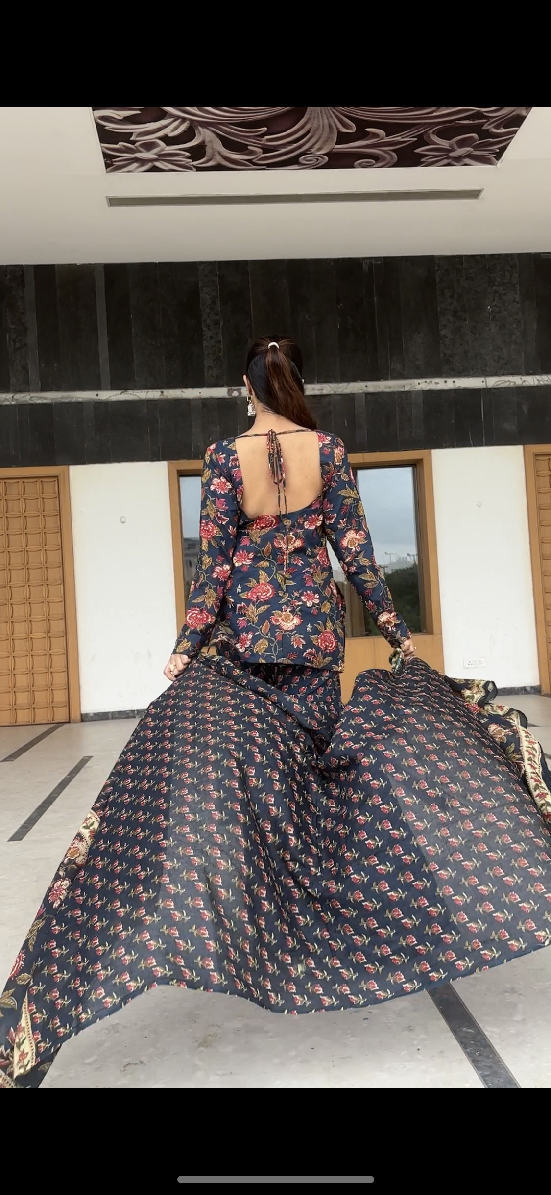 Blue Sharara Set