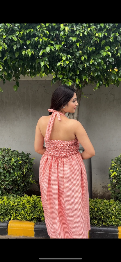 Smocked Gingham Dress
