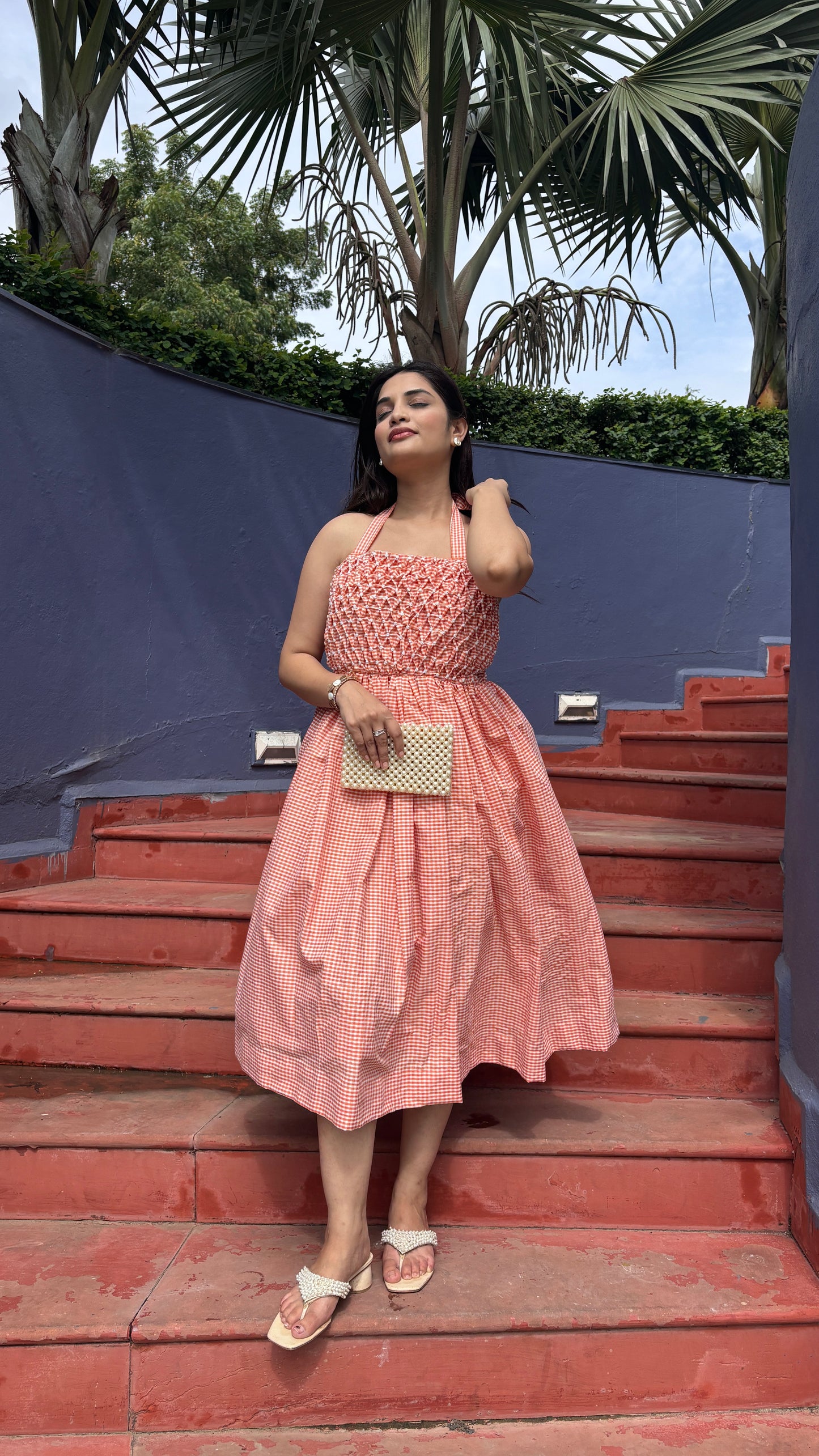 Smocked Gingham Dress
