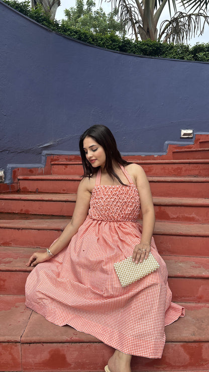 Smocked Gingham Dress