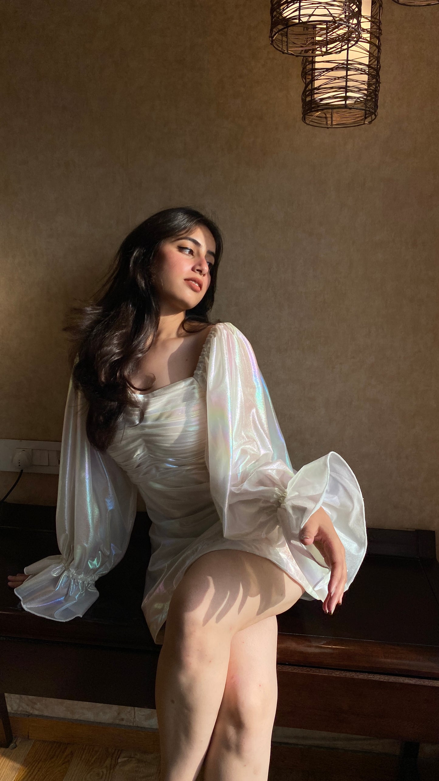 Reflective White Dress