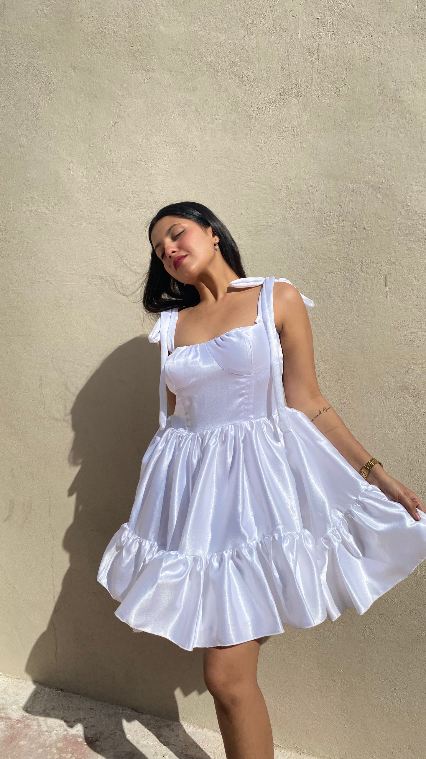 White Birthday Babe Dress