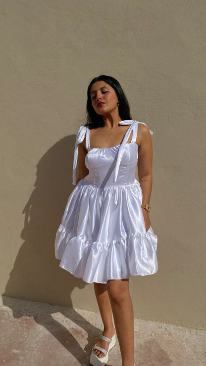 White Birthday Babe Dress