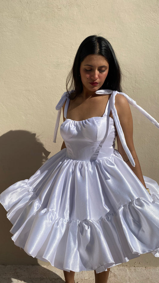White Birthday Babe Dress