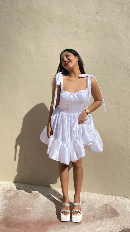 White Birthday Babe Dress