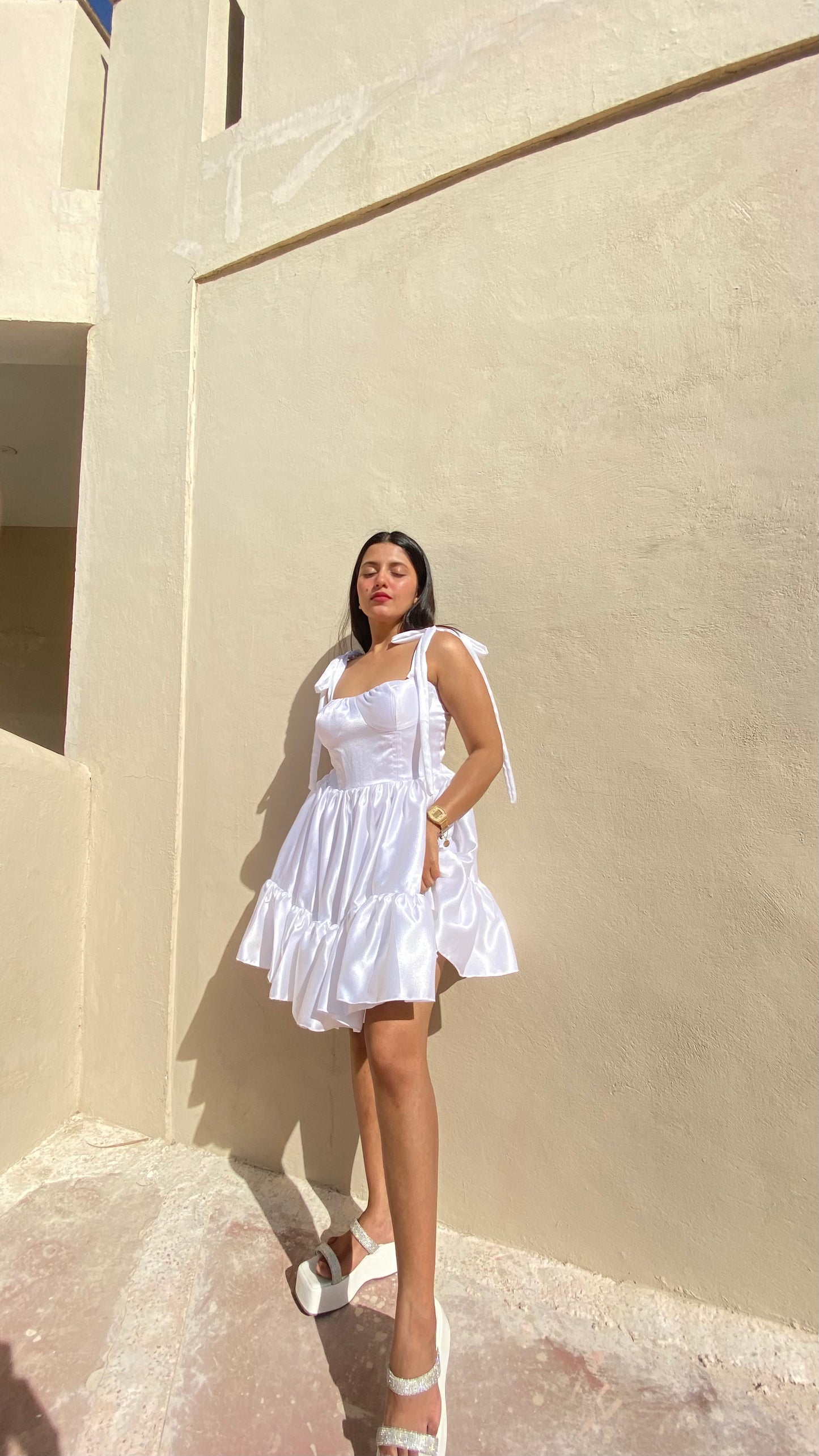 White Birthday Babe Dress
