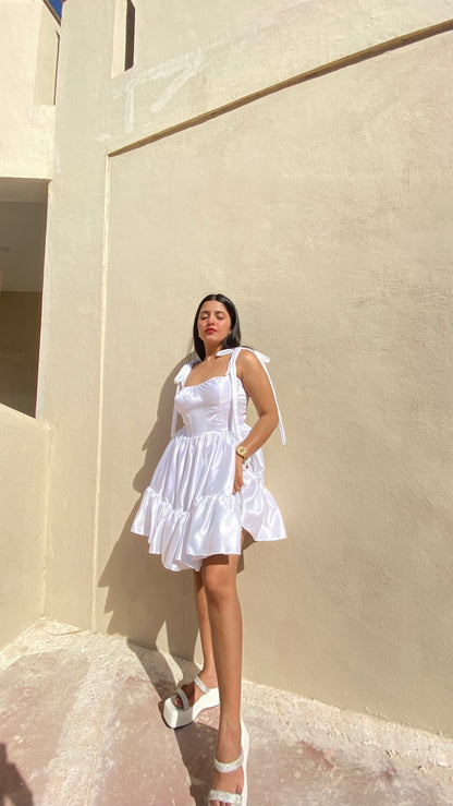 White Birthday Babe Dress