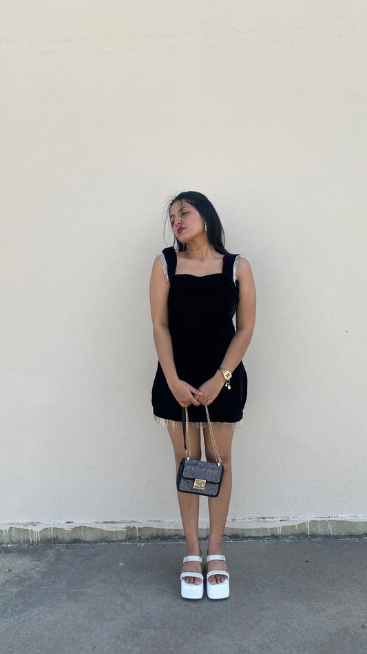 Black Velvet Bodycon Dress