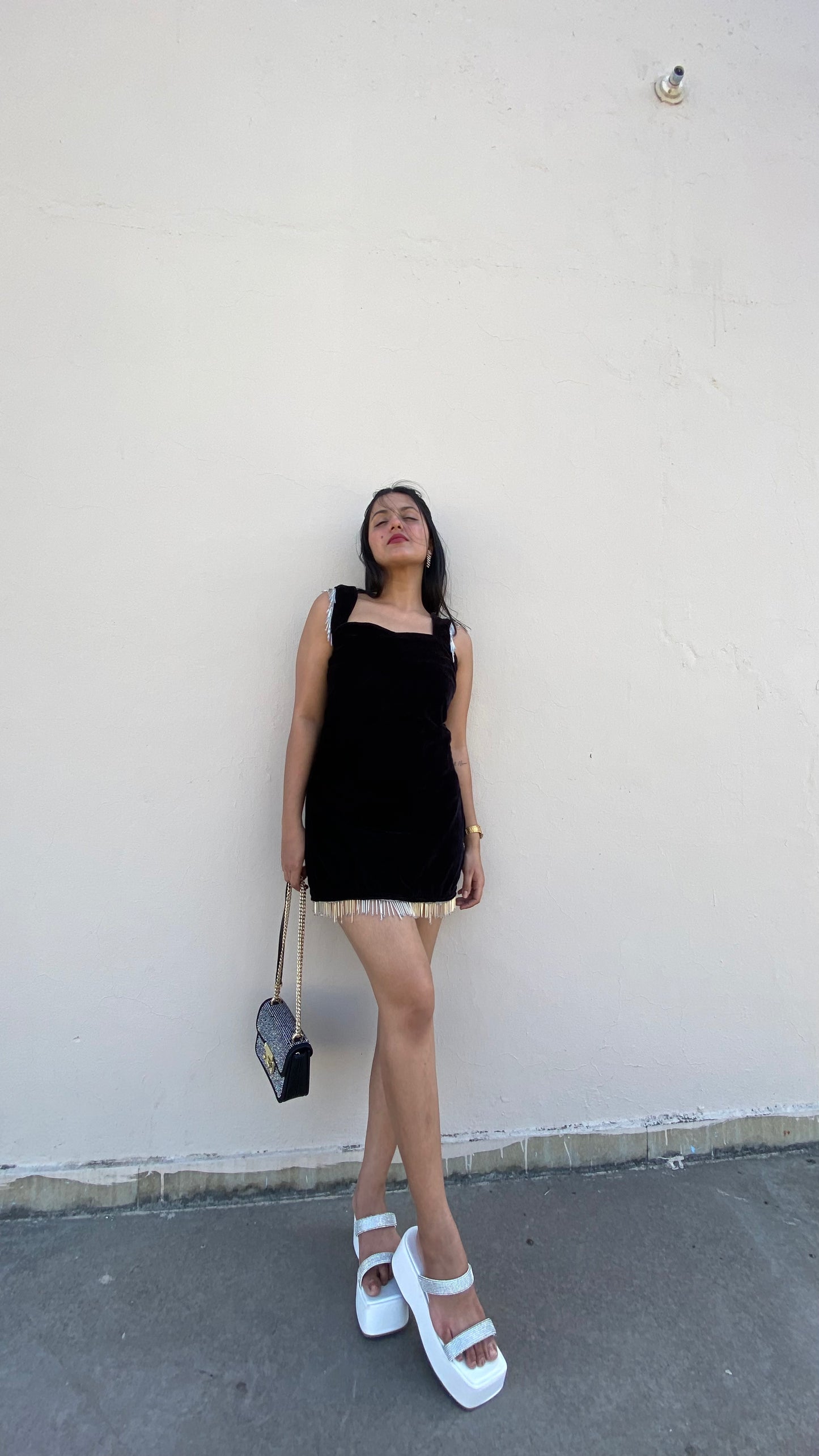 Black Velvet Bodycon Dress