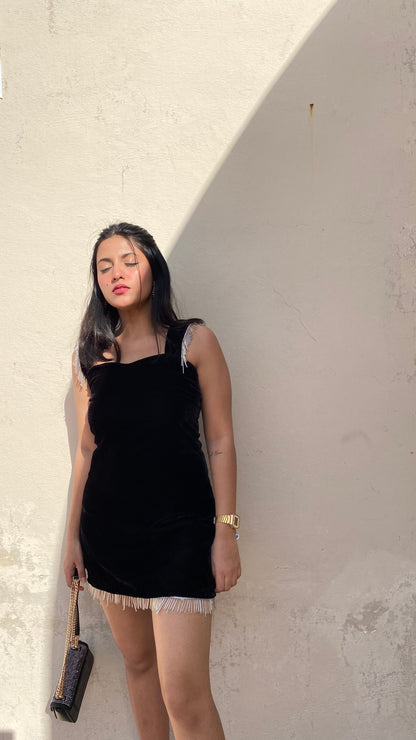 Black Velvet Bodycon Dress