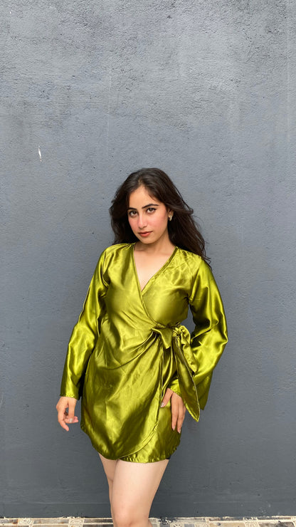 Green Wrap Around Dress