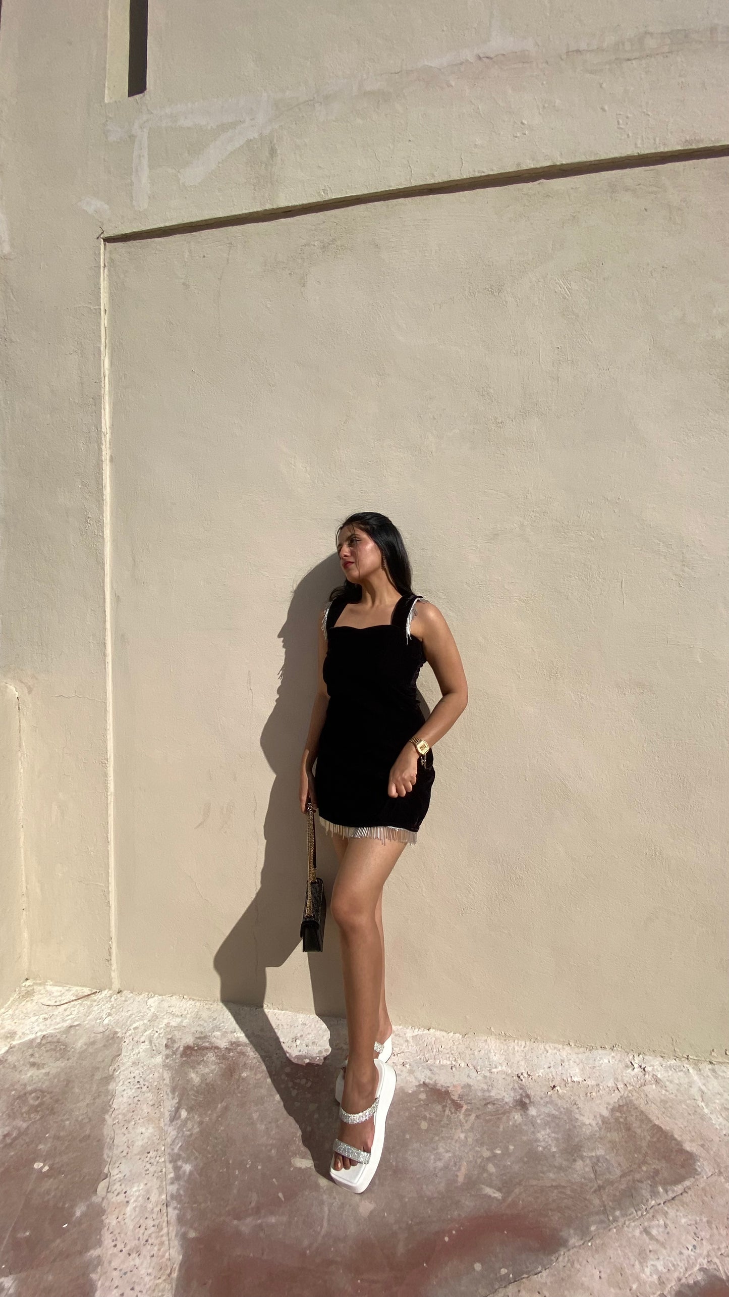 Black Velvet Bodycon Dress