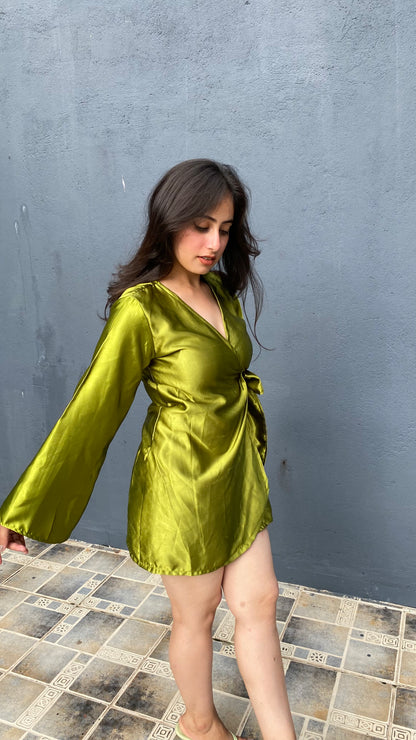 Green Wrap Around Dress