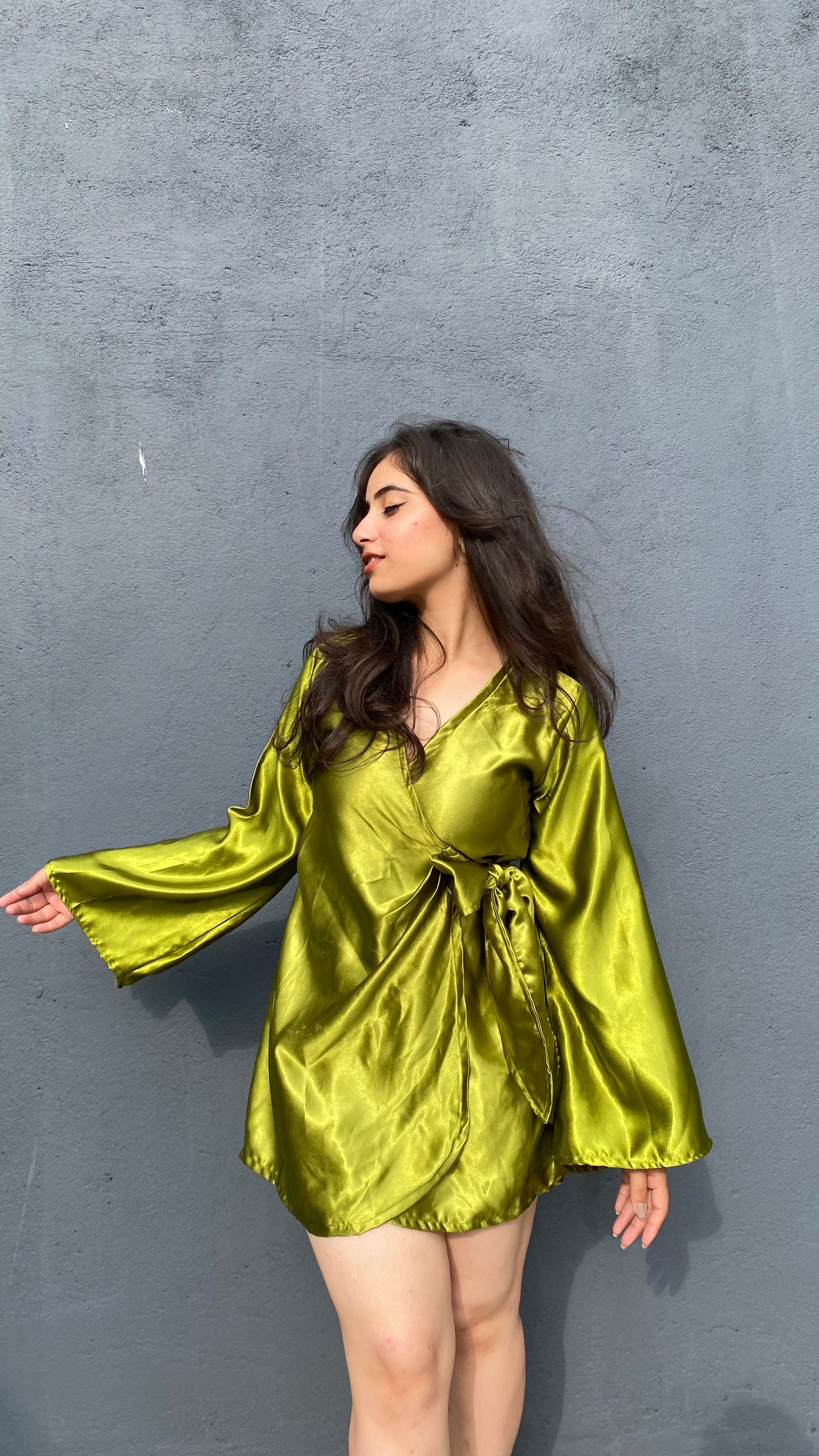 Green Wrap Around Dress