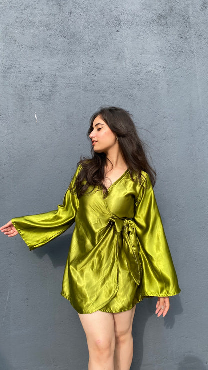 Green Wrap Around Dress