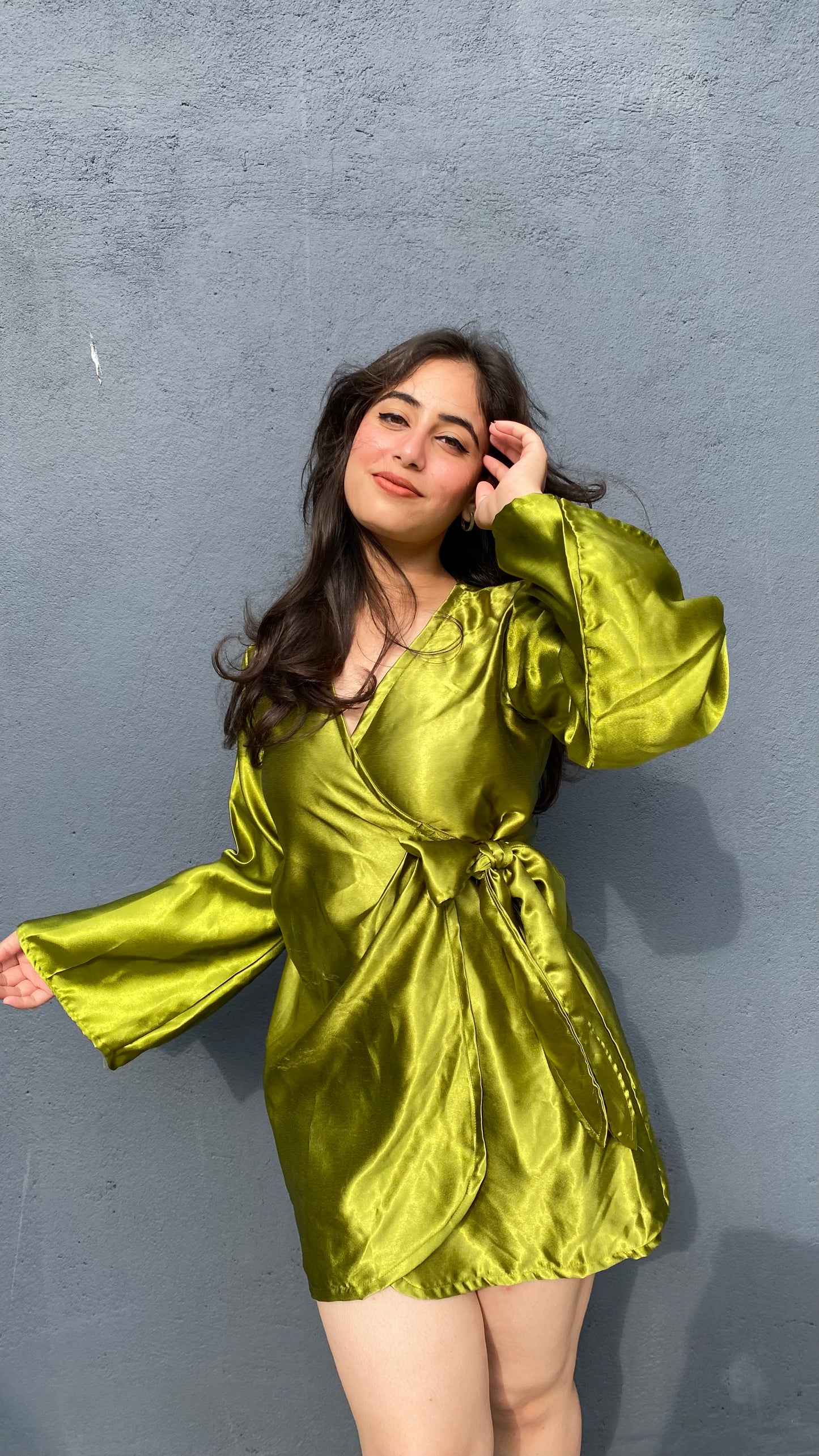 Green Wrap Around Dress