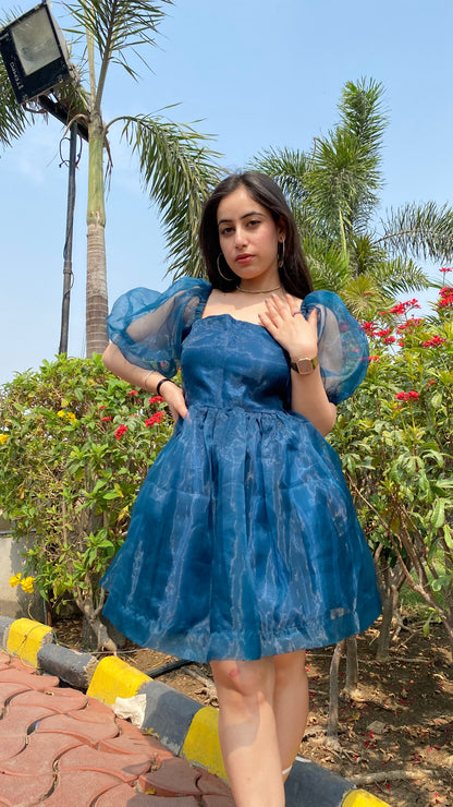 Blue Dreamgirl Organza Dress