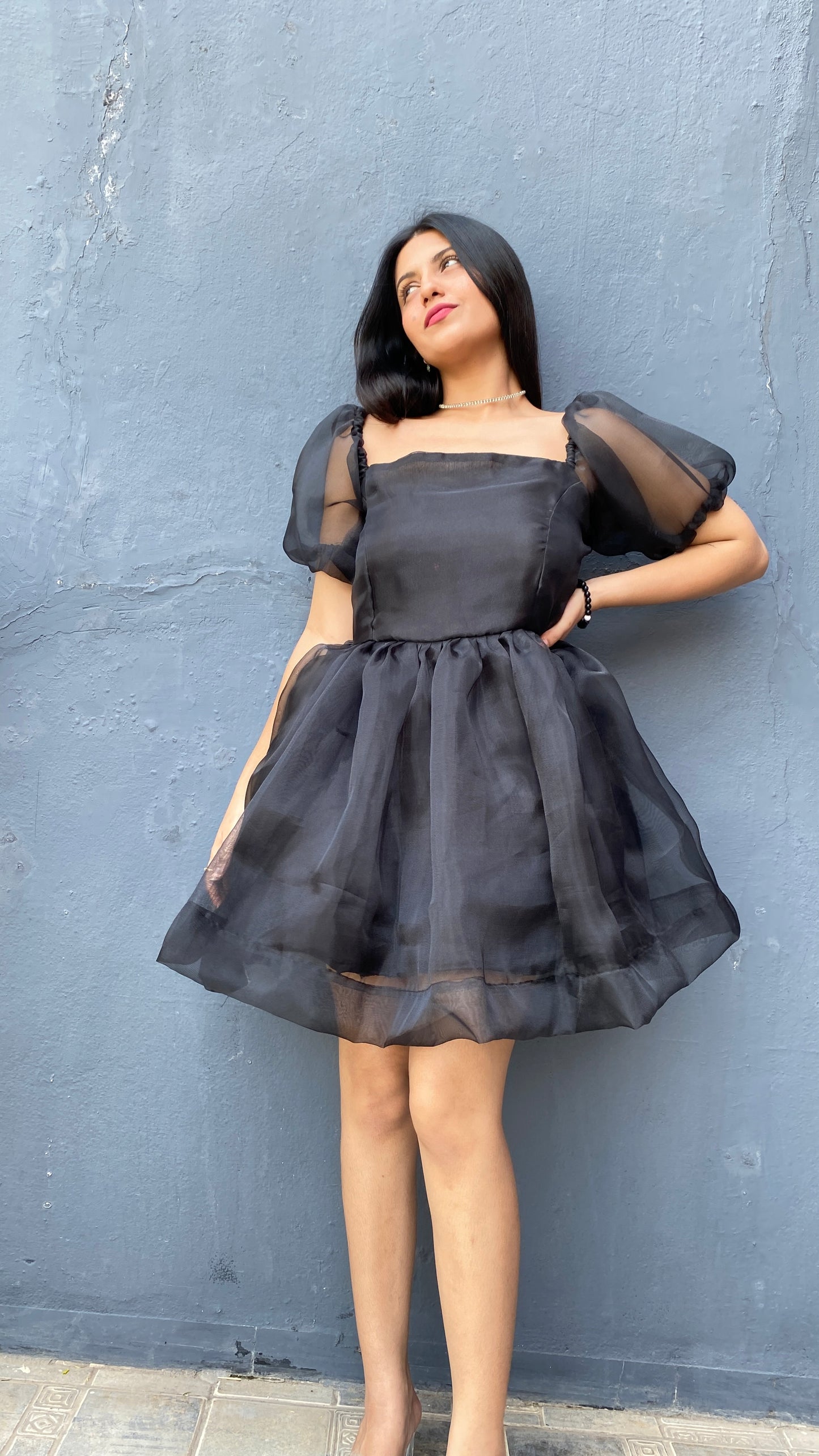 Black Dreamgirl Organza Dress