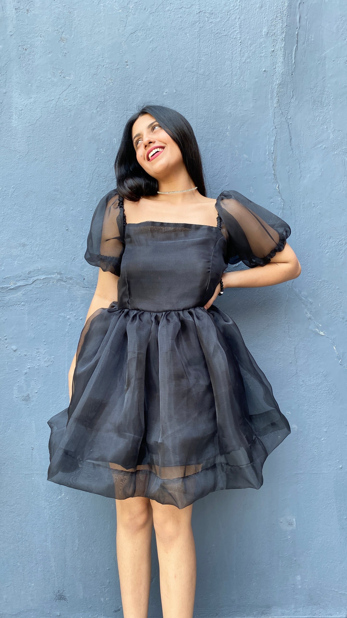 Black Dreamgirl Organza Dress