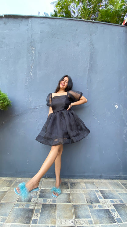 Black Dreamgirl Organza Dress
